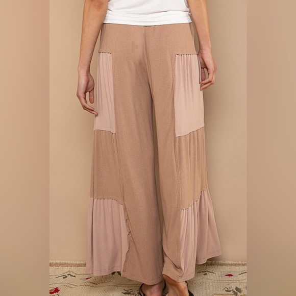 POL Ribbed Knit Wide Leg Long Lounge Pants - Picture 3 of 6